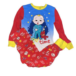 Boys Cocomelon Pajama Set Size 5 Red Blue Yellow